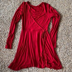 Red cotton dress
